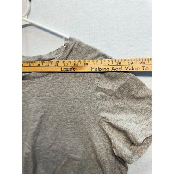 Who What Wear Short Sleeve Elastic Waist Cropped Top Tee Shirt Gray Size XXL - Picture 3 of 8